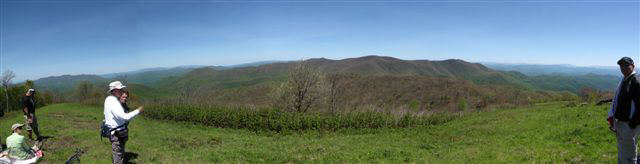Panorama at Siler Bald.