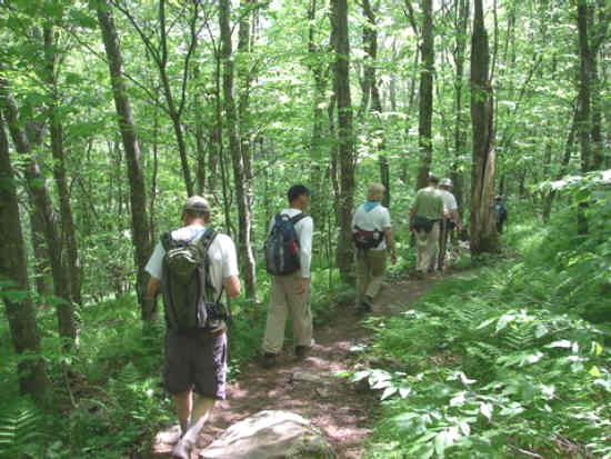 Hitting the trail after lunch.