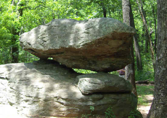 The amazing balanced rock near Flat Rock Gap!