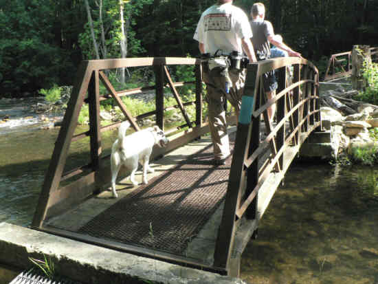 Crossing the bridges across the Whitewater River.