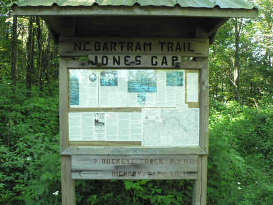 Trail signs at the start.