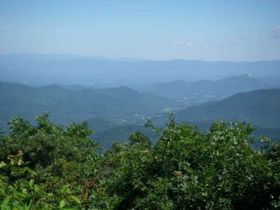 Looking toward Hiawassee, we can see Bell Mountain.