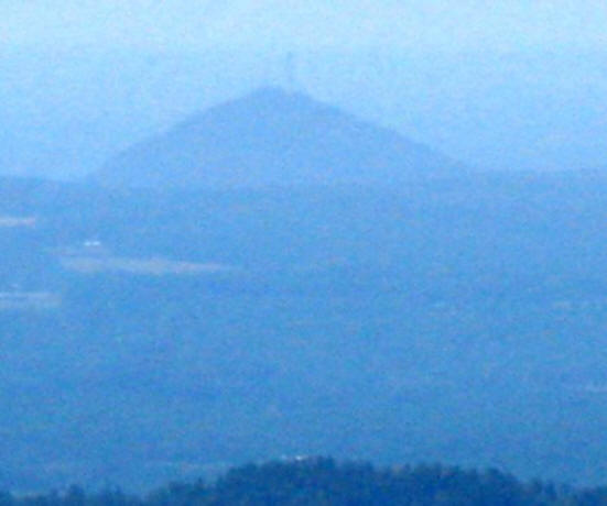 Looking to the south we see Currahee Mountain. This photo is on extreme zoom.