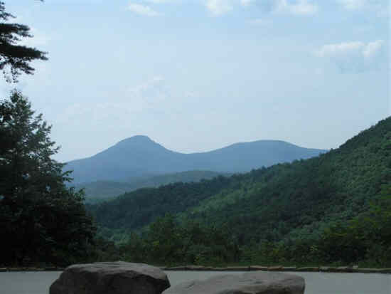 This is the view from the parking lot of the Dukes Creek Trailhead.