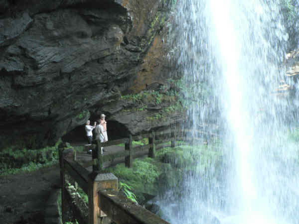 A rare opportunity to walk behind a waterfall!