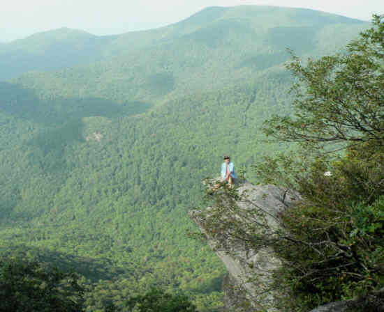The famous breathtaking rock outcrop at Pickens Nose.