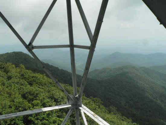 A view from the Albert Mountain fire tower.
