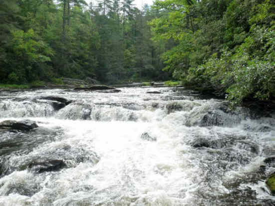 This noisy portion of the river reminds us that The Chattooga is part of "The National Wild and Scenic Rivers System."