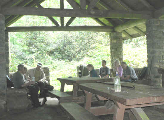 Our lunch spot for the day - The picnic shelter at the Fish Hatchery.