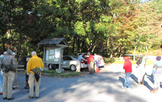 Getting ready to hike on a cool morning! 45 degrees F.