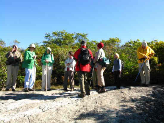 Taking a break at the summit of Scaly Mountain.
