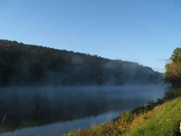 Early morning view along the trail.