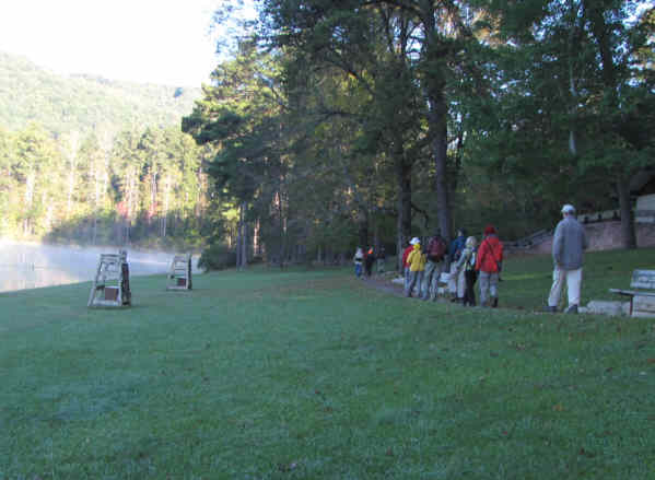 Here, the trail passes through the Recreation/Swimming Area.