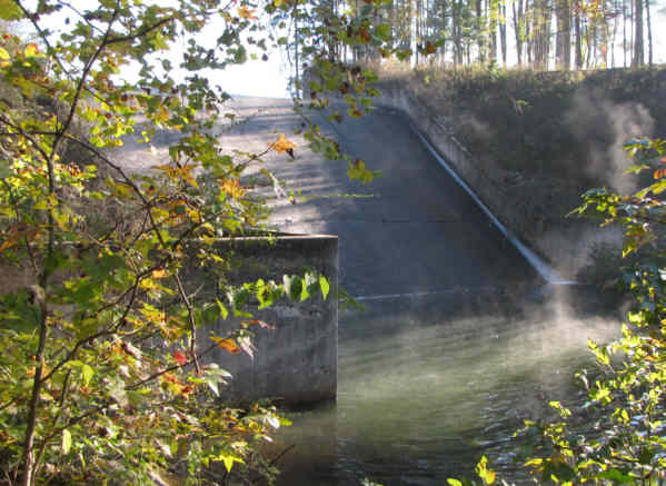 The spillway of Lake Russell Dam.