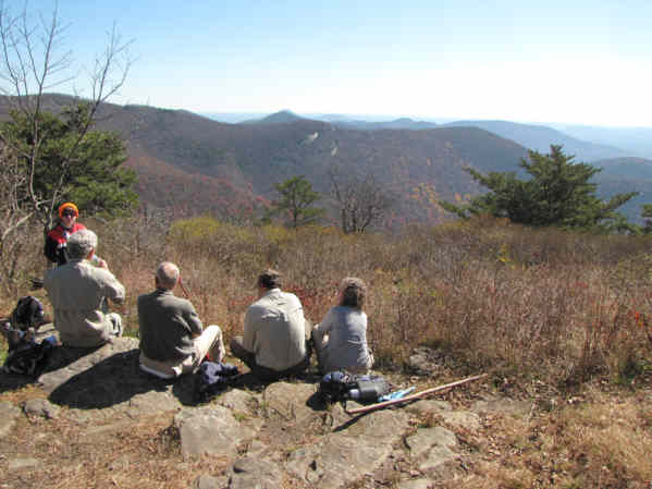 Wolf Laurel Top, our lunch spot for the day!