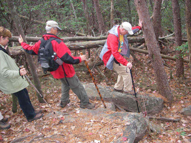 The trail down to Big Rock gets a bit steep.