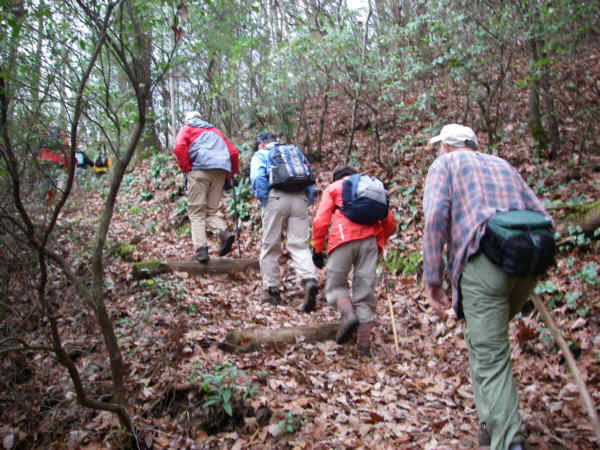 One of the steep spots on the trail.