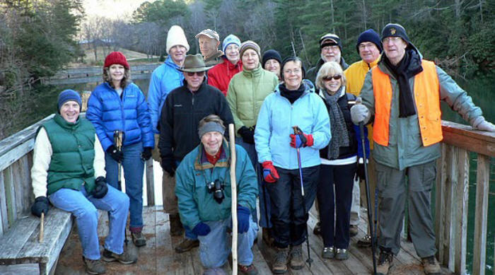 The OFHC gang for today's hike. (l-r)John Bellamy, Carole Wintle, Dick Metzgar, Vic Robson, Bruce O'Connor, Phil Brownrigg, June Bellamy, Karen Brown, Jeanne O'Connor, Wanda Miller, Bob Magee, Pam Euliss, Dan Euliss and Wayne Miller.