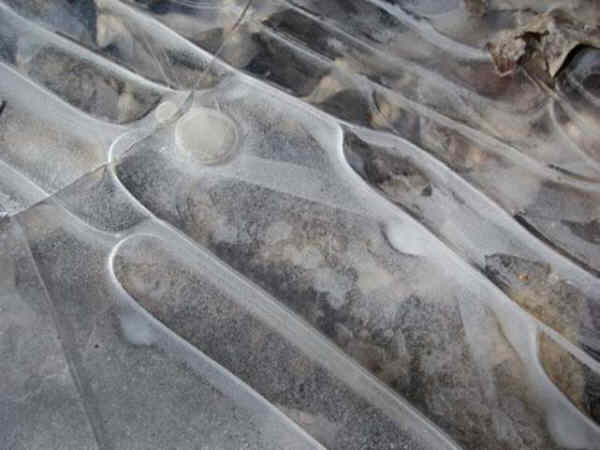 The beauty of a frozen mud puddle!