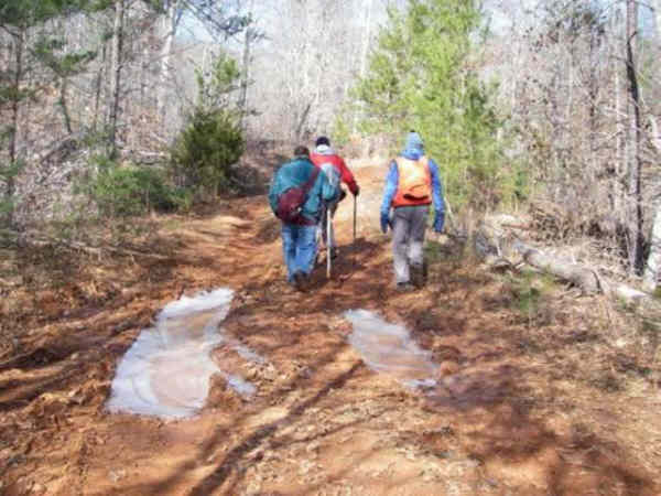 If this was not frozen, it would be very muddy!