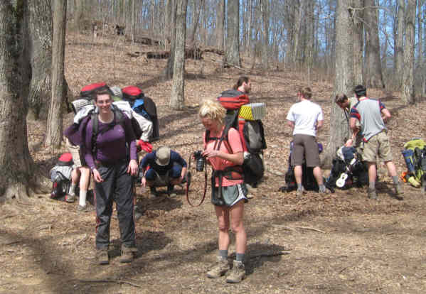 We met a nice group of students from The University of Mississippi - backpacking on their Spring Break!