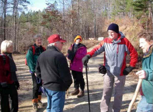 Here we decide that we need to turn back since we have not seen a trail marker for a mile or so.