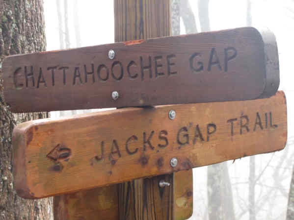 Chattahoochee Gap. A side trail leads down to the spring that is said to be the upper headwaters of the mighty Chattahoochee River.