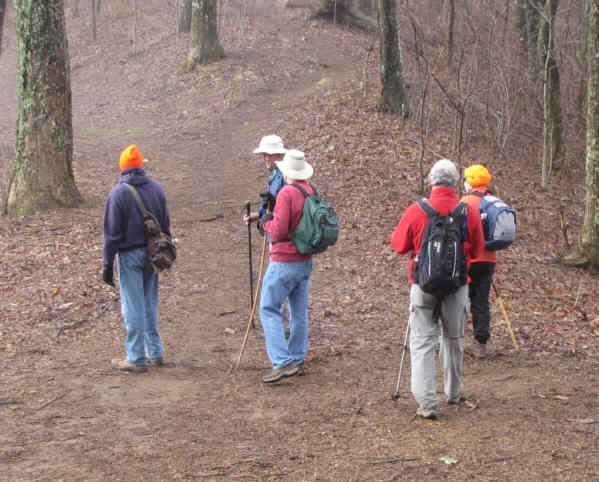 Taking a break at Chattahoochee Gap.