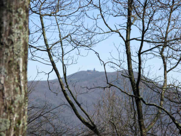 We look across the distance to Brasstown Bald and Visitors Center. (Georgia's highest peak at 4,784 feet)