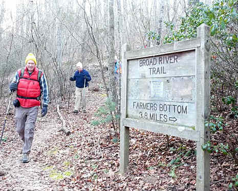 Sign near the start. A natural picture frame!