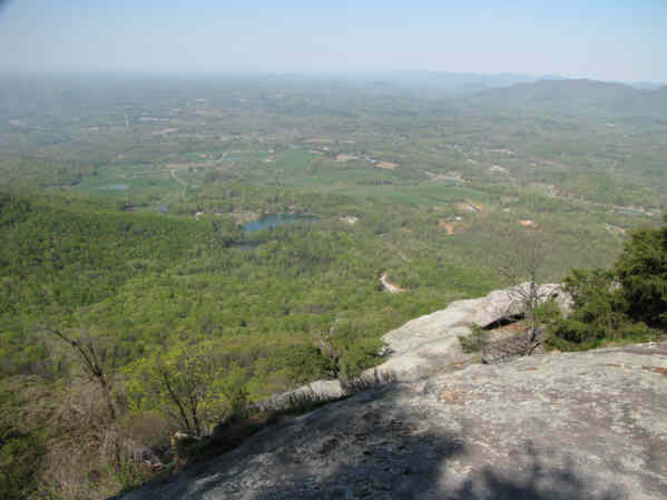 Views from the rock faces just over the summit.