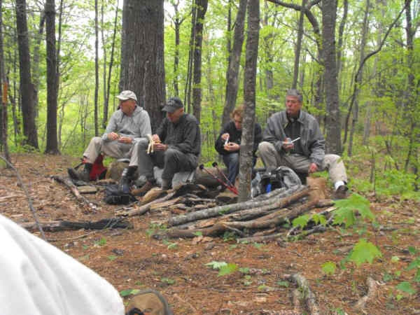 Lunchtime on the Coosa Backcountry Trail.