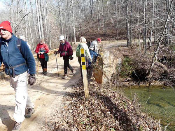 Crossing over to the campground.
