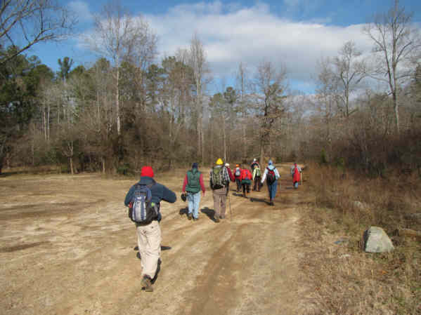 Walking the campground loop.
