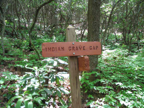 Next, we drive up the road a couple of miles to Indian Grave Gap and join the Appalachian Trail.