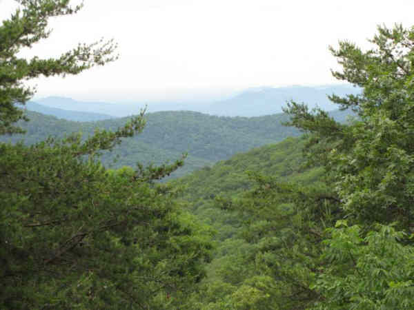 The view from Flat Rock Gap.