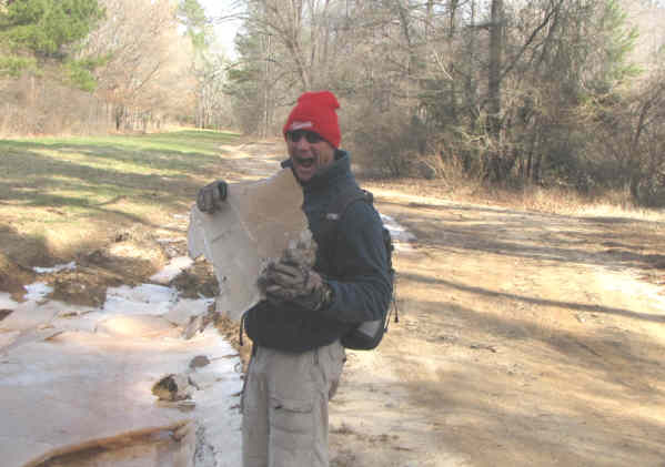 Lots of ice after a week of sub-freezing weather.