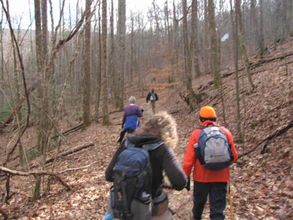 Headed up the Slaughter Creek Trail