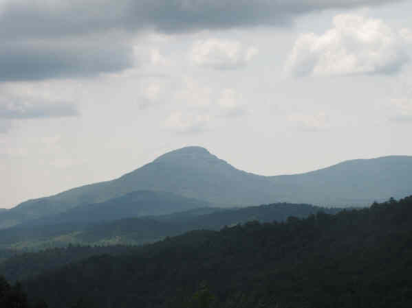 View from the parking lot at Dukes Creek Falls.