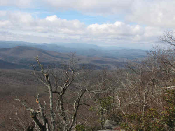 On the summit, we are treated to great mountain views!
