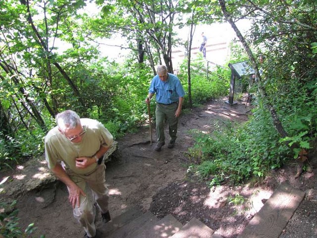 Headed to the summit of Whiteside Mountain!