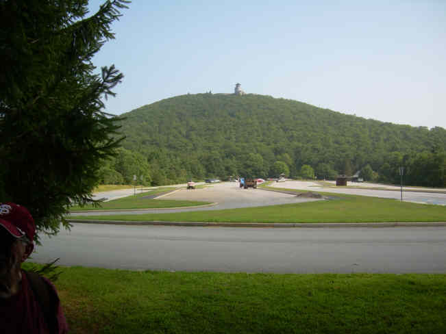 Exiting the Jack's Knob Trail we get this view of Brasstown Bald.