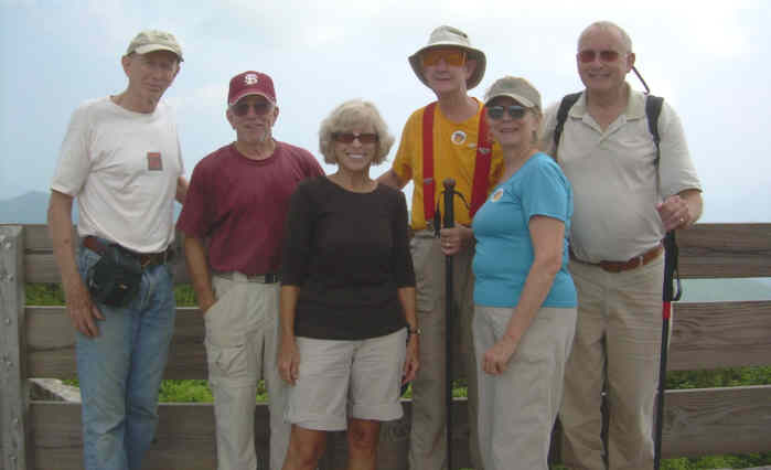 The OFHC gang for today's hike. (l-r) Phil Brownrigg, Vic Robson, Pam Euliss, Wayne Miller, Wanda Miller and Jack Jacobi.