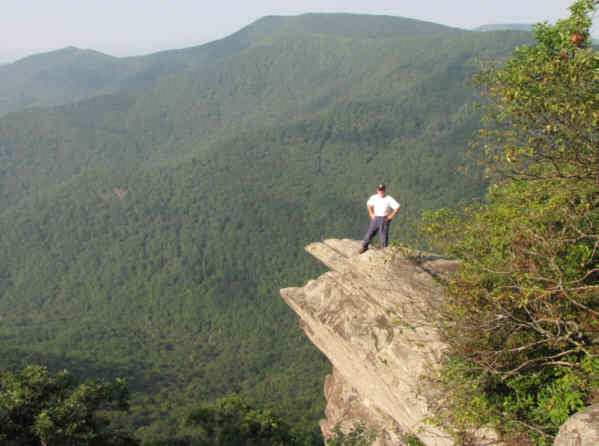 Vic on the most famous outcropping at Pickens Nose!