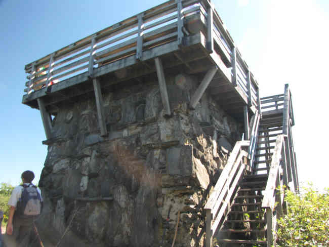 Our lunchtime destination - The Rabun Bald observation tower!