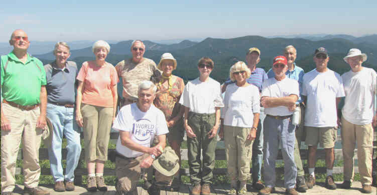 The OFHC gang for today's hike. (l-r) Jack Jacobi, John Bellamy, June Bellamy, Don Preece, Dick Metzgar, Jeanne O'Connor, Donna Presley, Pam Euliss, Phil Brownrigg, Vic Robson, Dan Ross, Bill Hunt and Tony Presley.