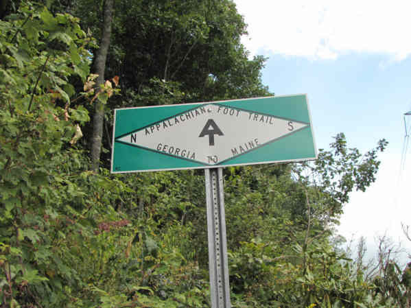 Appalachian Trail sign at Tellico Gap