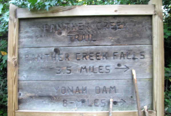 Sign at the trailhead.
