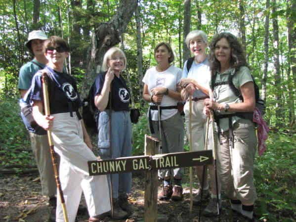 The Chunky Gal Trail is named after the Chunky Gal Mountain - not these gals!