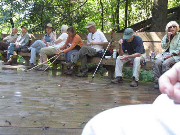Lunchtime on the deck at Anna Ruby Falls!